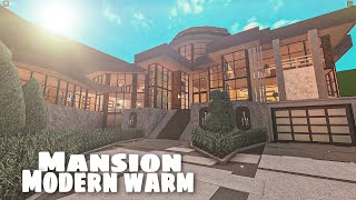 Bloxburg Mansion Warm House No Large Plot  House Build [upl. by Davey]