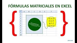 Fórmulas matriciales en Excel [upl. by Ajroj842]