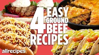 4 Easy Ground Beef Dinners  Recipe Compilations  Allrecipescom [upl. by Enomyar921]