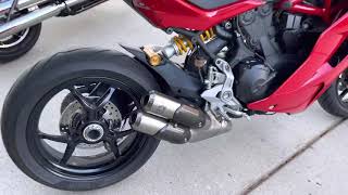 Ducati Supersport S Akrapovic Slipon exhaust [upl. by Adamek]