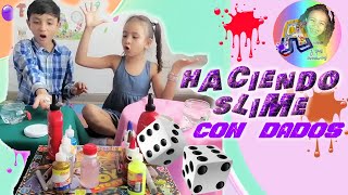 SLIME CASERO  FACIL  HACER SLAIM  MEZCLANDO SLIME  CON DADOS  ESLAIM  ASER ESLAIN  SLAIN 💦✅✨🎉 [upl. by Anibur]