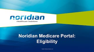 Noridian Medicare Portal Eligibility [upl. by Berkeley]