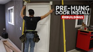 How to Install a Prehung Door in Under 10 Minutes [upl. by Henigman]