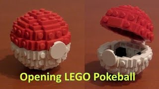 How To Build a LEGO Pokemon Pokeball That Opens [upl. by Anirbac]