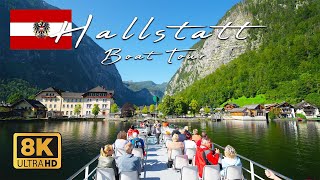 Hallstatt Boat Tour Austria 8K [upl. by Aidil]