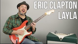 Eric Clapton Layla Electric Guitar Lesson  Tutorial [upl. by Dolan490]