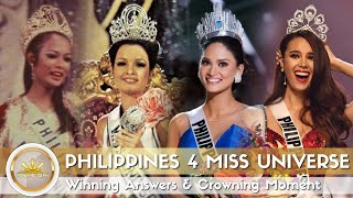 PHILIPPINES 4 MISS UNIVERSE  Winning Answers amp Crowning Moment [upl. by Marino659]