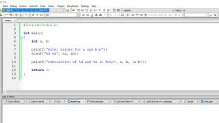 Subtraction of Two Numbers C Programming [upl. by Eellac]