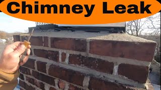 CHIMNEY LEAK REPAIR  How to seal a CHIMNEY from LEAKING [upl. by Adiuqram636]