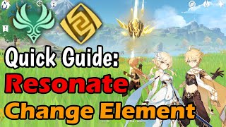 Genshin Impact How to resonatechange element with Main Character Quick Guide [upl. by Seton544]