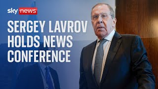 Russian Foreign Minister Sergey Lavrov holds news conference [upl. by Harve]