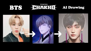 AI draws Chakho BTS Webtoon characters [upl. by Aneras706]