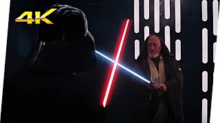 ObiWan vs Darth Vader  Star Wars  Una Nueva Esperanza 1977 Movie Clip 4K Ultra HD  LATINO [upl. by Akirdnuhs364]