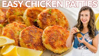 Cheesy Chicken Cakes Recipe  Leftover CHICKEN Recipe [upl. by Leyla]