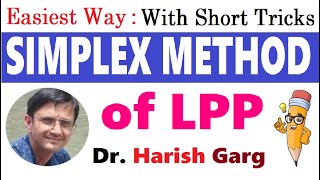 Simplex Method of the LPP  Short Cut trick [upl. by Elmer]