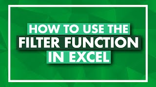 How to Use the FILTER Function in Excel  Excel FILTER Tutorial [upl. by Bogoch467]