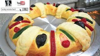 Cómo hacer ROSCA DE REYES  VickyRecetaFacil [upl. by Atiluap]