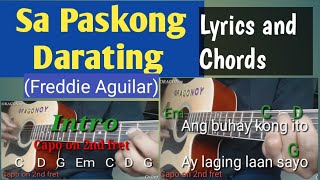 Sa Paskong Darating with Lyrics and Chords Acoustic Cover [upl. by Einafats]