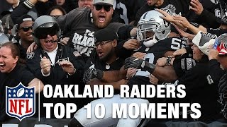 Top 10 Moments in Oakland Raiders History  NFL [upl. by Dohsar724]