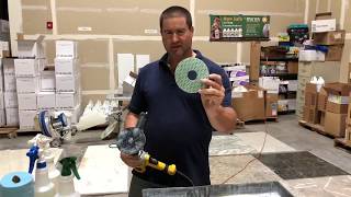 How to Honing and polishing marble stone clean center training DIY projects [upl. by Yelak]