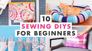 10 Easy Sewing Projects for Beginners [upl. by Nilyad]