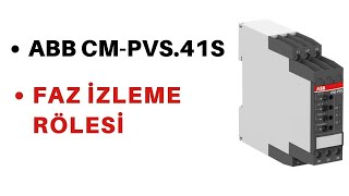 Faz izleme rölesi Threephase monitoring relay ABB CMPVS41S [upl. by Granniah]