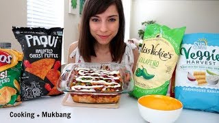 CHIPS amp BBQ CHICKEN DIP MUKBANG [upl. by Pesek]