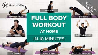 FULL BODY WORKOUT At Home In 10 Minutes  Cardio Workout At Home  No Equipment Workout HealthifyMe [upl. by Dalt]