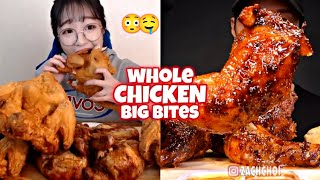 How Different Mukbangers EAT WHOLE Chicken🍗🙀🤤 [upl. by Atsirc390]