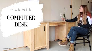 How to Build a Computer Desk Using 2x4s and Plywood [upl. by Einhpad]