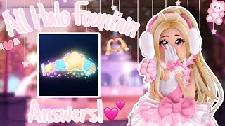 All Starlight Halo Fountain Answers  Royale high🏰💕 [upl. by Ardnatal]