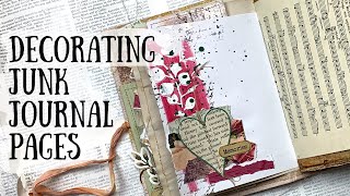 Decorating Junk Journal Pages  Ways to Embellish your Journal  Junk Journal Inspiration [upl. by Lida]