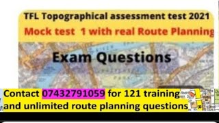 TFL topographical assessment 2022Mock test 1 with Real route planning exam questions [upl. by Sisak]