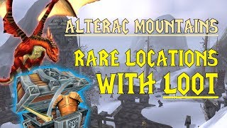 WoW Classic  Rare Mob Locations  UNIQUE LOOT  Alterac Mountains [upl. by Annavoeg]