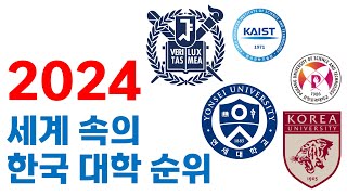 2024 최신 한국 대학의 세계 순위 QS Ranking [upl. by Rycca]