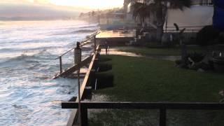 Capo Beach Wave Sucks the Yard Out of a House [upl. by Reinhold]