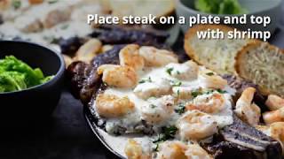 Steak and Shrimp with Parmesan Sauce  Applebees Copycat Recipe [upl. by Ihcas]