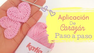 CORAZÓN TEJIDO A CROCHET PASO A PASO SUPER FACIL [upl. by Ddahc]