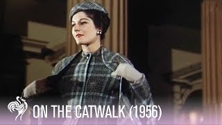 Extravagant English Catwalk Show 1956  Vintage Fashions [upl. by Etnom]