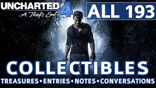 Uncharted 4  All Collectibles Locations  Treasures Journal Entries Notes Optional Conversations [upl. by Bean]