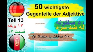 50 wichtigste Gegenteile der Adjektive Deutsch lernen Pashto and Dari learning german adjektive [upl. by Deane37]