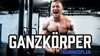 GANZKÖRPER TRAININGSPLAN für das Fitnessstudio  Workout für Anfänger und Fortgeschrittene im Gym [upl. by Bullock]