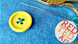 How to sew a Button Craft Basic Sewing [upl. by Aiym]