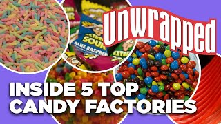 Behind the Scenes at 5 Top Candy Factories  UNWRAPPED  Food Network [upl. by Lawton]