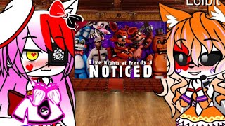 Lolbit and FtFoxy React to Noticed Foxy song [upl. by Earlie]