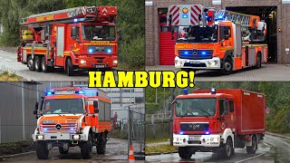 FEUERWEHR HAMBURG  Großer Einsatzfahrten Zusammenschnitt 7 Feuerwachen  20 Minuten [upl. by Woothen297]