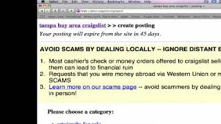 How to Place a Classified Ad on Craigslist [upl. by Ueihtam944]