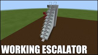 How To Build a WORKING Escalator in Minecraft Bedrock No CommandsMods [upl. by Attelrahc]