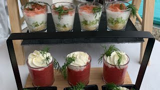 Recettes verrines salées  apéro dinatoire  3 variétés [upl. by Coryden]