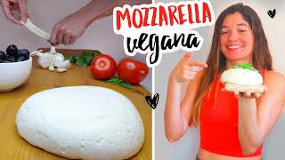 Queso mozzarella vegano SIN ACEITE [upl. by Flavian]